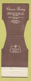 Matchbook Cover - Claire's Pantry Edmonds WA