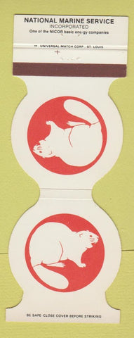 Matchbook Cover - National Marine Services Norfolk VA Grafton Hartford IL