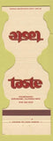 Matchbook Cover - Taste Burlingame CA restaurant