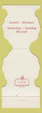 Matchbook Cover - Taste Burlingame CA restaurant