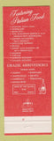 Matchbook Cover - Flranco's Italian Restaurant Pizza Clear Lake City TX