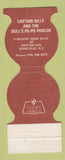 Matchbook Cover - Captain Billy and the Bull's Pu Pu Parlor Asheville NC