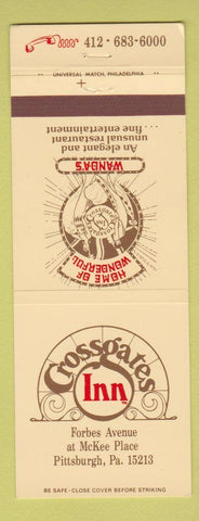 Matchbook Cover - Crossgates Inn Pittsburgh PA