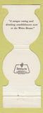 Matchbook Cover - The Buck Stops Here Washington DC restaurant