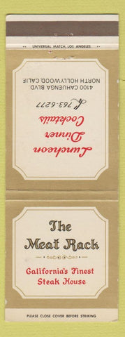 Matchbook Cover - The Meat Rack Restaurant North Hollywood CA steak