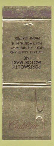 Matchbook Cover - Portsmouth Motor Mart Cadillac Portsmouth NH
