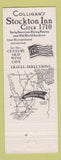 Matchbook Cover - Colligan's Stockton Inn NJ GOLD