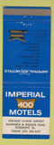 Matchbook Cover - Imperial 400 Motel Rosemont IL
