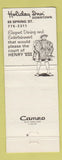 Matchbook Cover - King Henry VIII Holiday Inn Portland ME