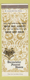 Matchbook Cover - Burmeister Funeral Homes Cleveland OH