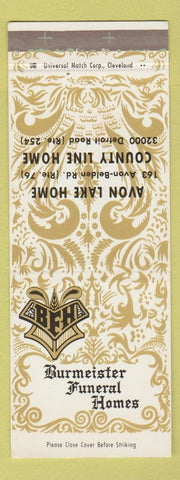 Matchbook Cover - Burmeister Funeral Homes Cleveland OH