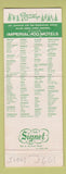 Matchbook Cover - Imperial 400 Motel Lakeland FL WEAR
