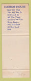 Matchbook Cover - Harbor House Restaurant San Diego CA