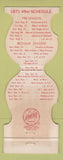 Matchbook Cover - San Francisco 49ers Football 1971 Schedule WEAR Jewelite