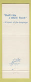 Matchbook Cover - Mack Trucks 75th Bridgewater NJ Arlington TX Atlanta GA