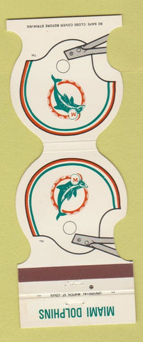 Matchbook Cover - Miami Dolphins Football 1981 Merchants BAnk Miami FL