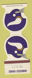 Matchbook Cover - Minnesota Vikings Football 1982 Emma Krumbee's Belle Plaine MN