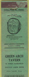 Matchbook Cover - Green Arch Tavern Syrian food 30's NO TOWN WEAR