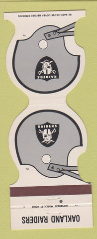 Matchbook Cover - Oakland Raiders Football 1981 US Steel Credit Union