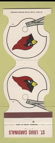 Matchbook Cover - St Louis Cardinals Football 1981 Burrell Colour Crown Point IN