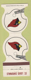 Matchbook Cover - St Louis Cardinals Football 1981 Crown Supply ST Louis MO