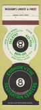 Matchbook Cover - Cushion n Cue Billiards Livonia Allen Park MI