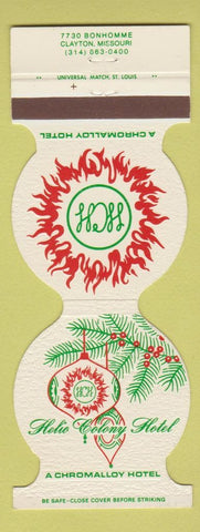 Matchbook Cover - Helio Colony Hotel Clayton MO Chirstmas