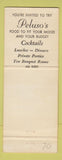 Matchbook Cover - Peluso's Restaurants Oakland CA WEAR