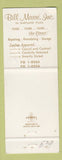 Matchbook Cover - Bill Marre Furs Mink St Louis MO