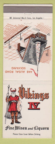 Matchbook Cover - Vikings IV Restaurant Solvang CA
