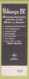 Matchbook Cover - Vikings IV Restaurant Solvang CA