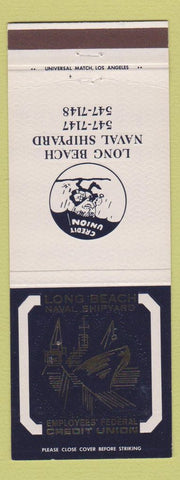 Matchbook Cover - Long Beach Naval Shipyard Credit Union CA