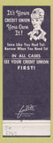 Matchbook Cover - Long Beach Naval Shipyard Credit Union CA