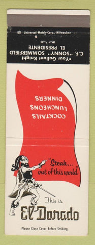Matchbook Cover - El Dorado Restaurant Milwaukee WI