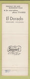 Matchbook Cover - El Dorado Restaurant Milwaukee WI