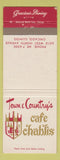 Matchbook Cover - Town & Country's Cafe Chablis Chicago IL WEAR