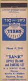 Matchbook Cover - Shell Bank oil gas Houston TX