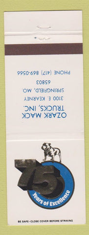 Matchbook Cover - Mack Trucks 75th Anniversary Springfield MO