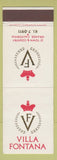 Matchbook Cover - Villa Fontana Orange CA