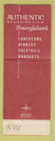 Matchbook Cover - Skandia Restaurant Detroit MI WEAR