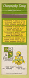 Matchbook Cover - Fuzzy Thurston Green Bay Packers Football WI Menasha Appleton