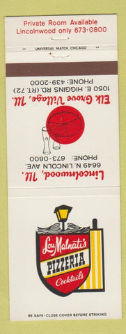 Matchbook Cover - Lou Malnati's Pizza Elk Grove Village Lincolnwood IL