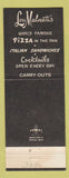 Matchbook Cover - Lou Malnati's Pizza Elk Grove Village Lincolnwood IL