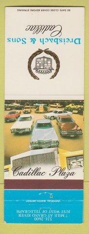Matchbook Cover - Dreisbach & Sons Cadillac Detroit MI