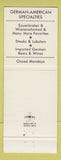 Matchbook Cover - Amberland Chalet Croton on Hudson NY