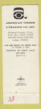 Matchbook Cover - American Timber Trading Company Portland OR