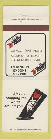 Matchbook Cover - Ajax Brake Service Heath OH