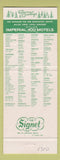 Matchbook Cover - Imperial 400 Motel Alexandria LA Christmas