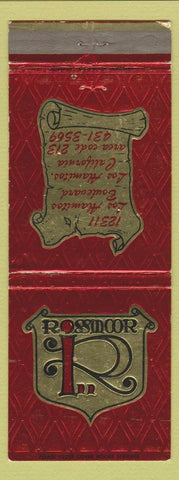 Matchbook Cover - Rossmoor Inn Restaurant Los Alamitos CA WEAR