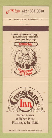 Matchbook Cover - Crossgates Inn Pittsburgh PA Wonderful Wanda's